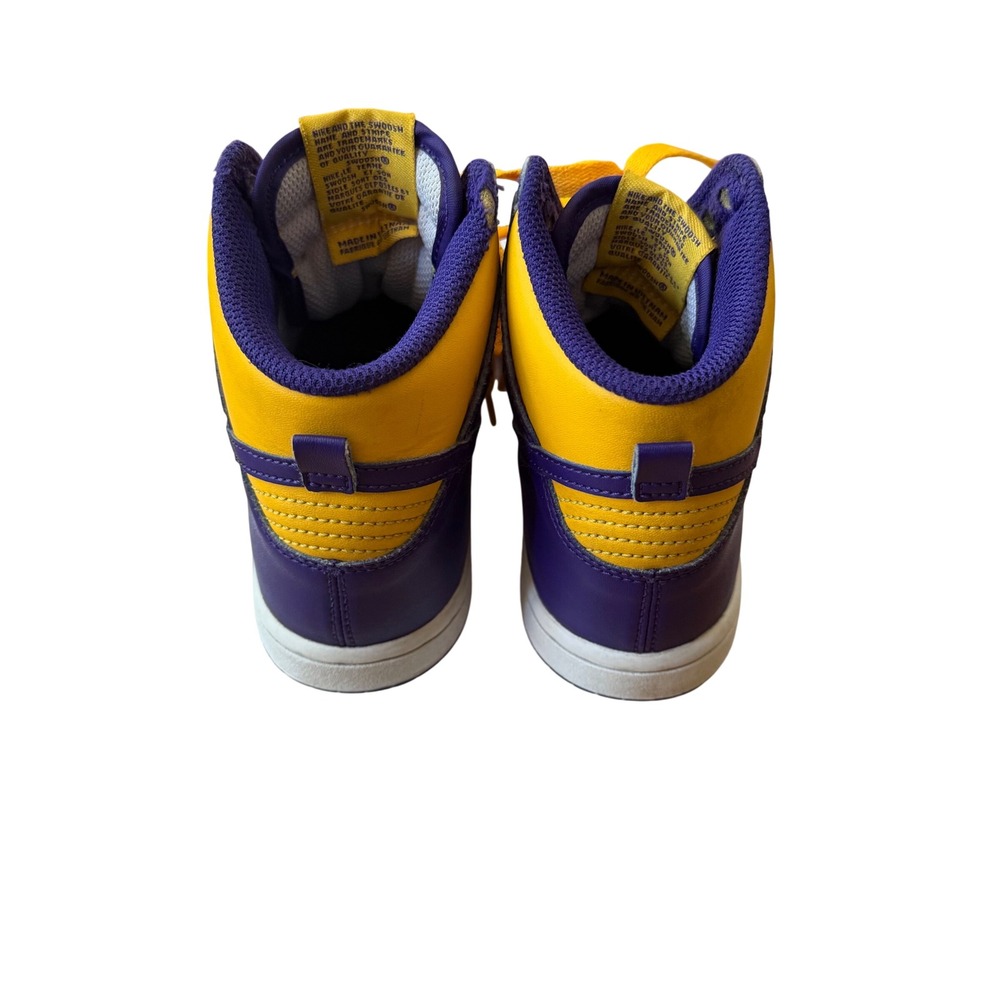 Nike Dunk High Varsity Purple University Gold Lakers Kids Shoes 13C DZ4455-500 - Picture 5 of 8